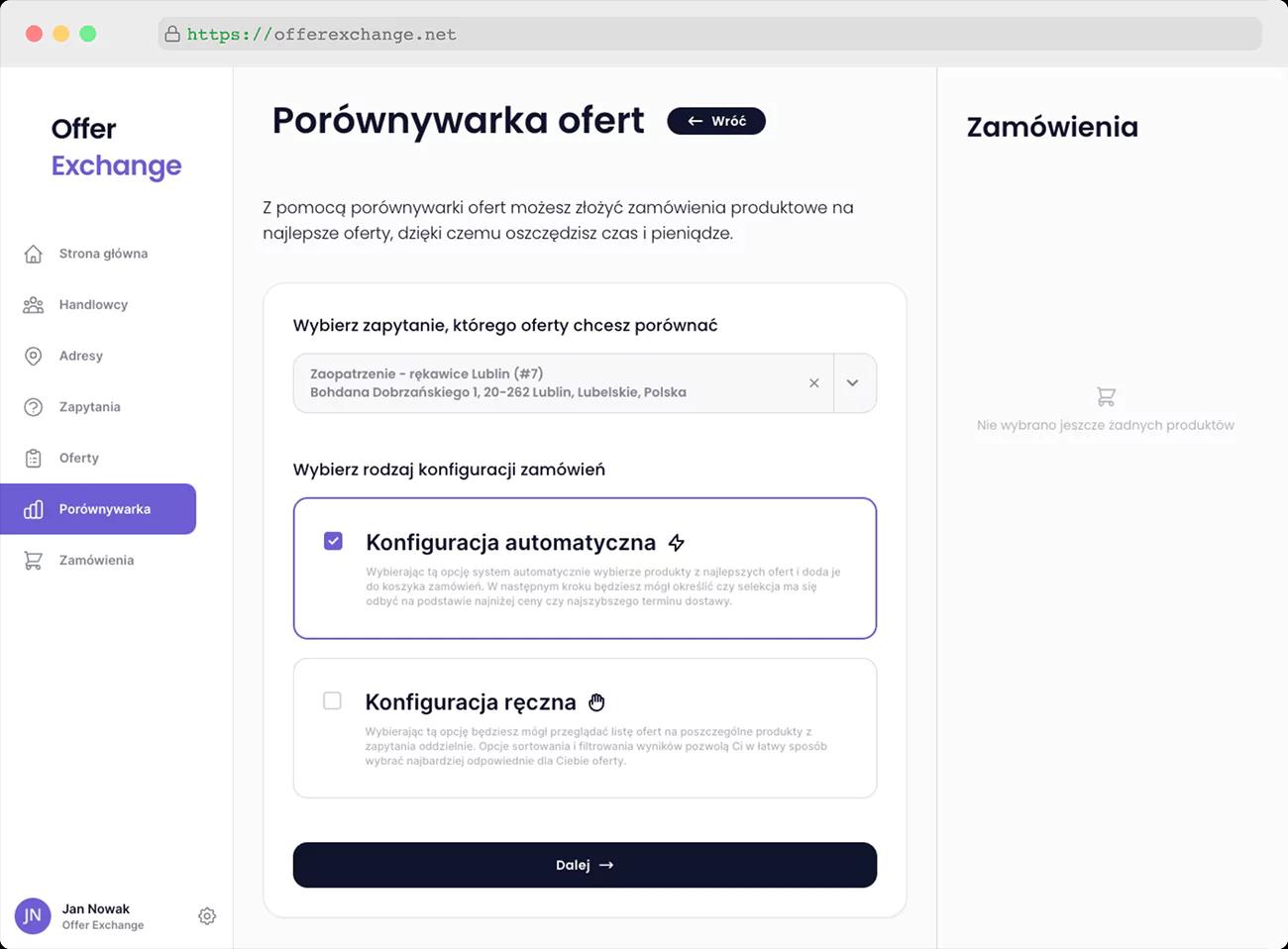 Porównywarka ofert handlowych